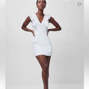 NWT French Connection Whisper Ruffle Dress - Summer White - size 6